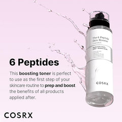 COSRX 6 x Peptide Collagen Booster Toner Serum 150 ml / 5.07 Fl.Oz, Skin Renewal Boosting Facial Essence, Niacinamide & Hyaluronic Acid for All Skin Types, Korean Skincare, Paraben Free