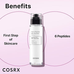 COSRX 6 x Peptide Collagen Booster Toner Serum 150 ml / 5.07 Fl.Oz, Skin Renewal Boosting Facial Essence, Niacinamide & Hyaluronic Acid for All Skin Types, Korean Skincare, Paraben Free