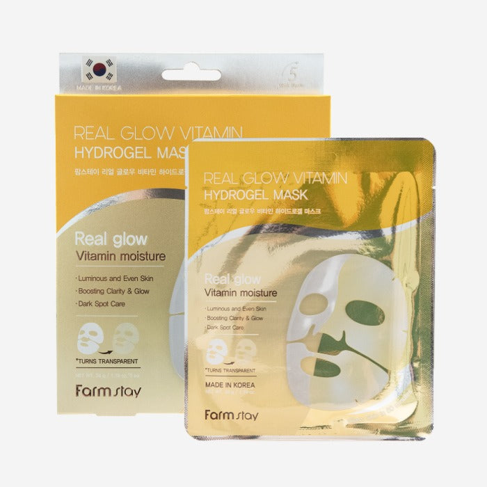 FARM STAY Real Glow Vitamin Hydrogel Mask 5EA