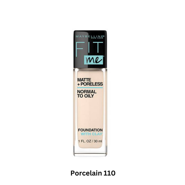 Maybelline New York FIT ME MATTE + PORELESS FOUNDATION, Porcelain 110