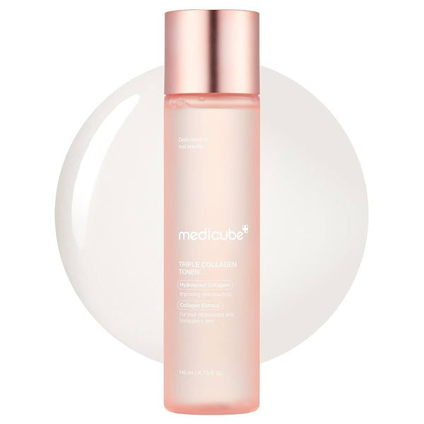 Medicube Triple Collagen Toner 140ml | Korean Hydrating Facial Toner | Daily Conditioning Care for Smooth, Moisturized Skin