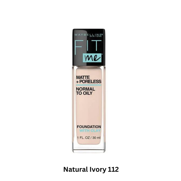 Maybelline New York FIT ME MATTE + PORELESS FOUNDATION, Natural Ivory 112