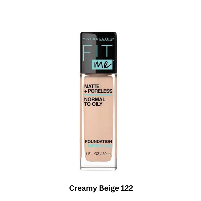 Maybelline New York FIT ME MATTE + PORELESS FOUNDATION, Creamy Beige 122