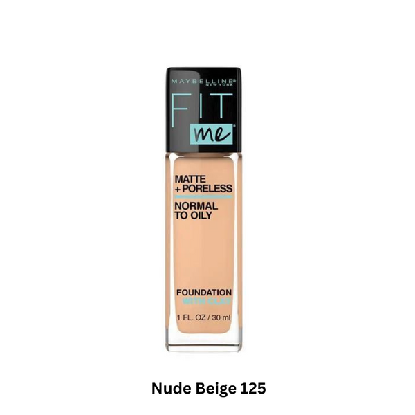 Maybelline New York FIT ME MATTE + PORELESS FOUNDATION, Nude Beige 125