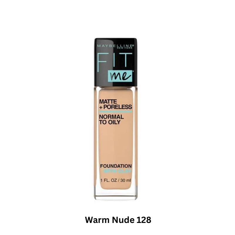 Maybelline New York FIT ME MATTE + PORELESS FOUNDATION, Warm Nude 128
