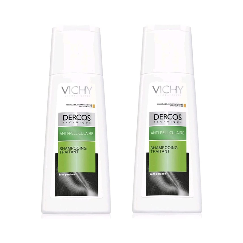 Vichy Dercos Anti-Dandruff Advanced Action Shampoo Dry Hair 2 x 200ml