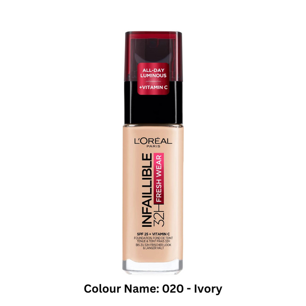 L'Oréal Paris Infallible 32H Fresh Wear Foundation, 20 - Ivory