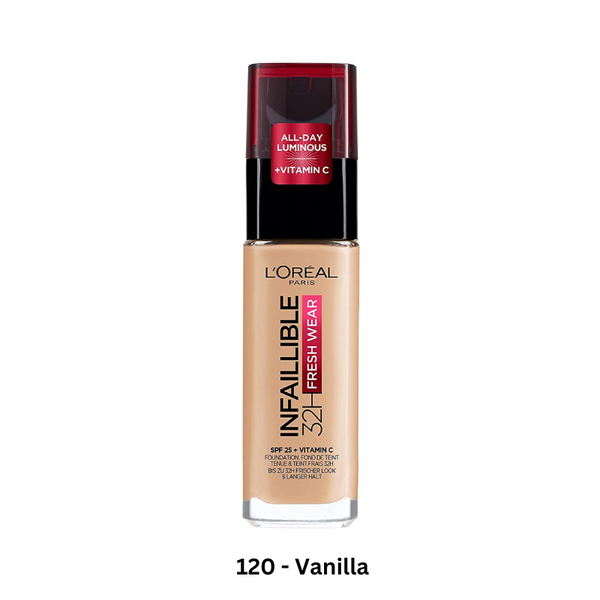L'Oréal Paris Infallible 32H Fresh Wear Foundation,120 - Vanilla