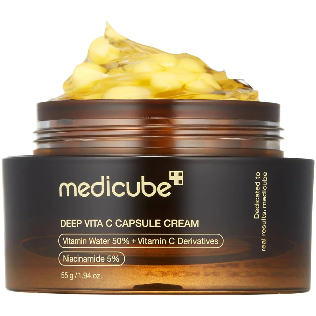 Medicube Capsule Cream With Deep Vitamin C Liposome Vitamin C Golden Capsule| Glow Gel Texture Korean Skincare, 1.94 Oz