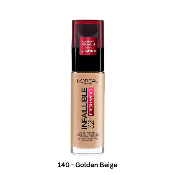 L'Oréal Paris Infallible 32H Fresh Wear Foundation,140 - Golden Beige