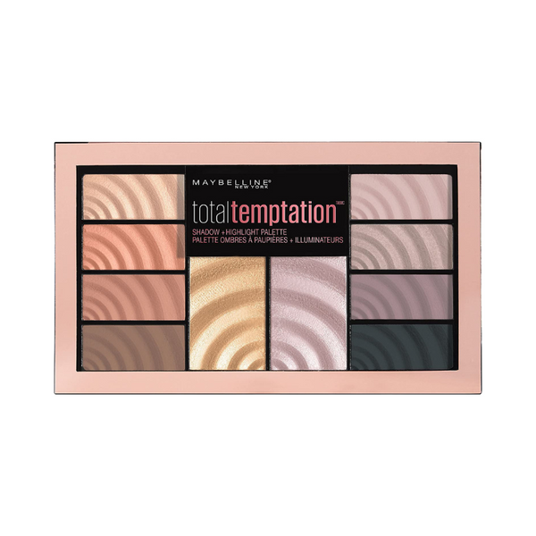 Maybelline New York Total Temptation Eyeshadow + Highlight Palette, 12g.