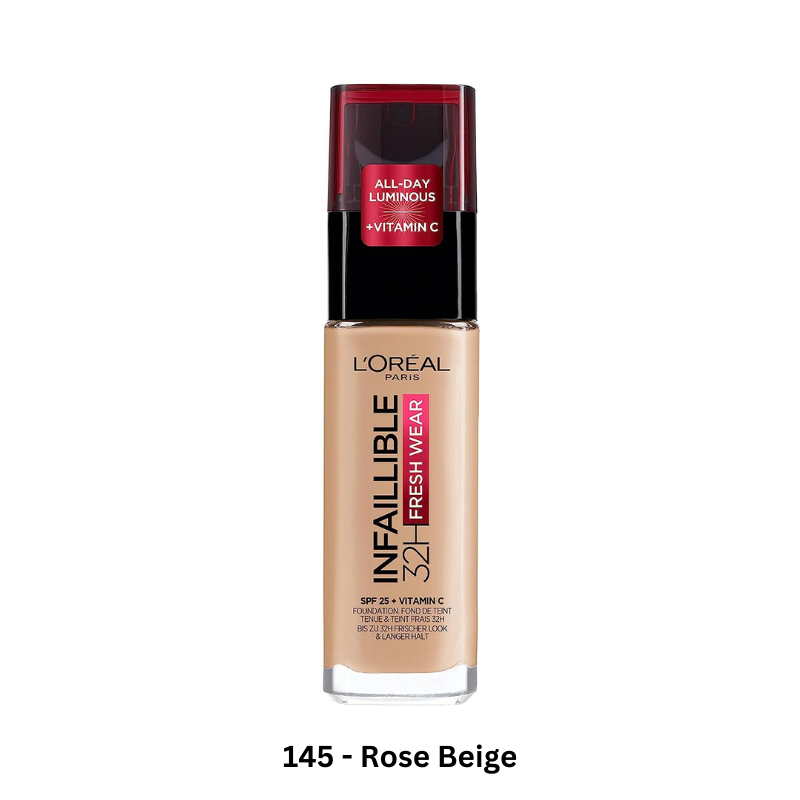 L'Oréal Paris Infallible 32H Fresh Wear Foundation,145 - Rose Beige