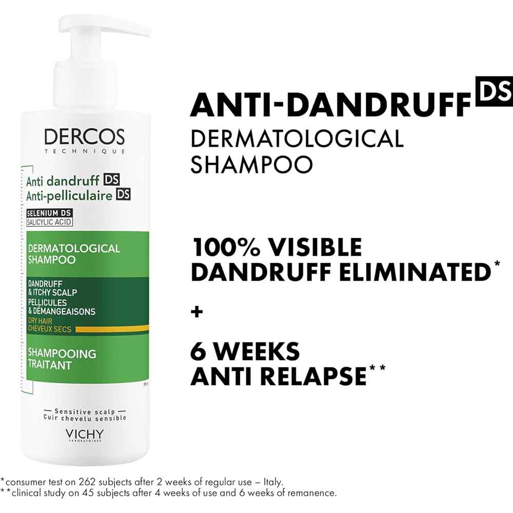 Vichy Dercos Anti Dandruff Shampoo for Dry hair 390ml