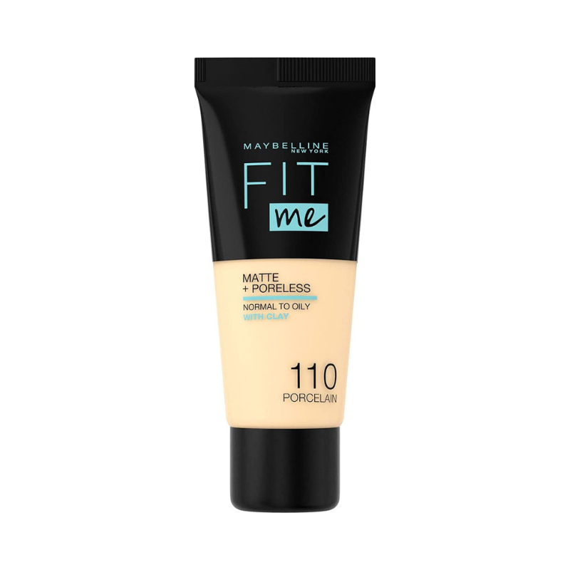Maybelline Fit Me Matte & Poreless Fluid Foundation, 110 Porcelain