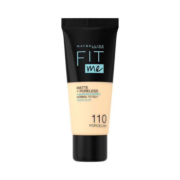 Maybelline Fit Me Matte & Poreless Fluid Foundation, 110 Porcelain