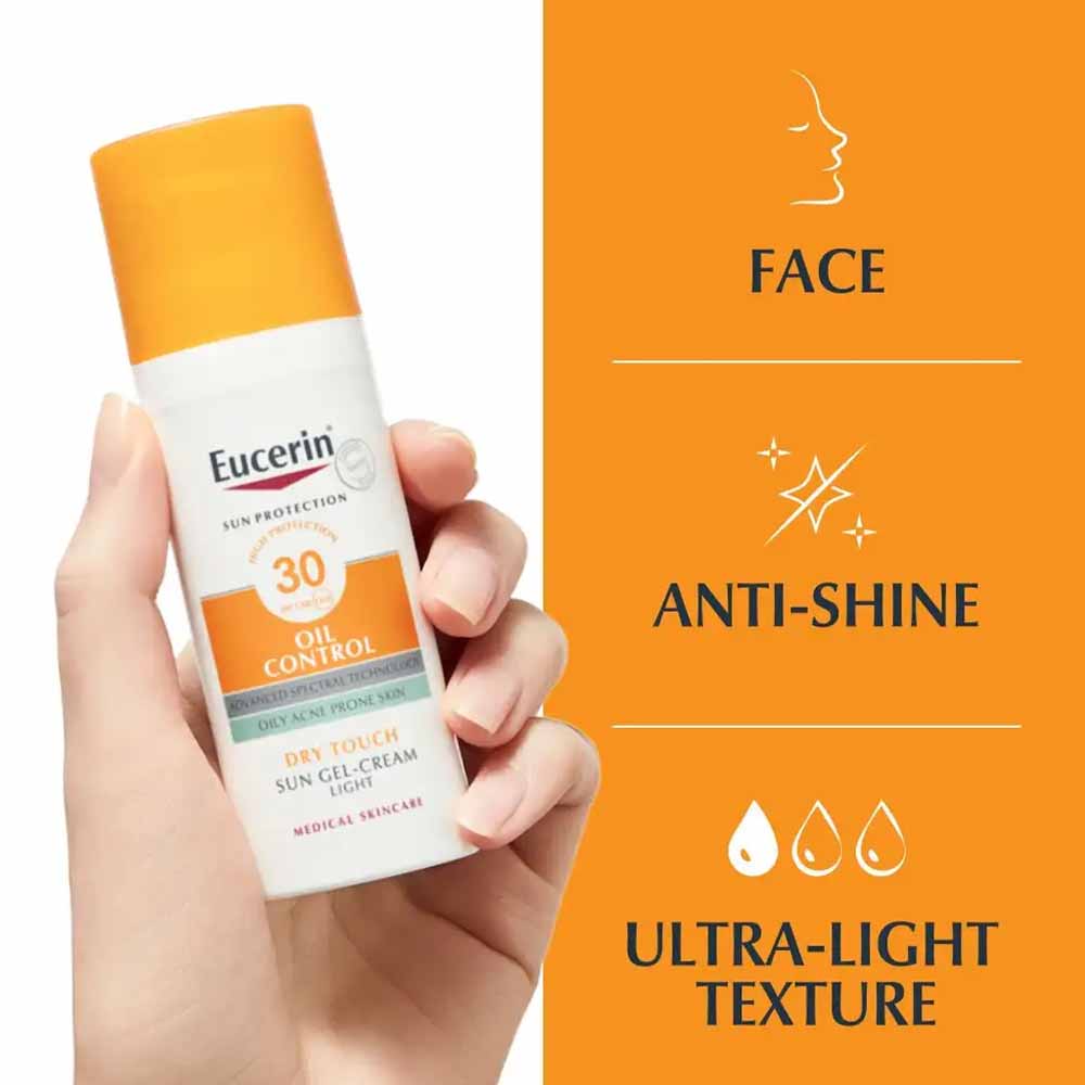 Eucerin Sunscreen Cream Gel SPF50+ for oily skin and acne 50ml