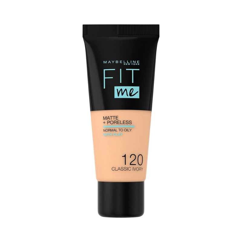 Maybelline Fit Me Matte & Poreless Fluid Foundation, 120 Classic Ivory