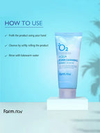 FARM STAY O2 Aqua Foam Cleansing (100ml).