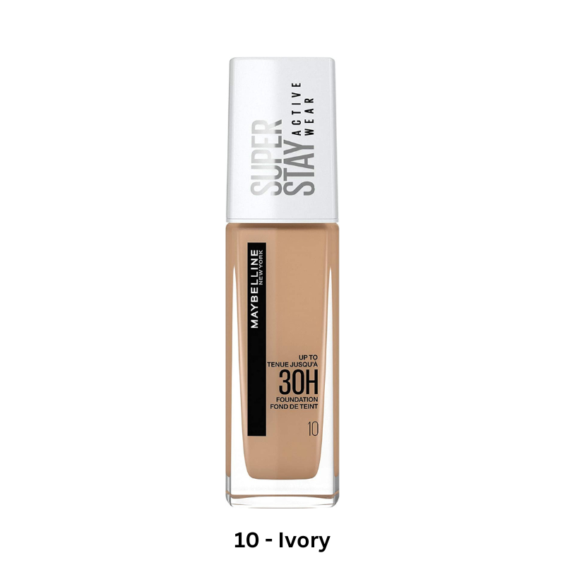 Maybelline New York Foundation, Superstay Active Wear 30 Hour, 10 - Ivory