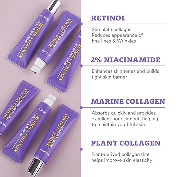 FARM STAY RETINOL & COLLAGEN ROLLING EYE SERUM 25ML