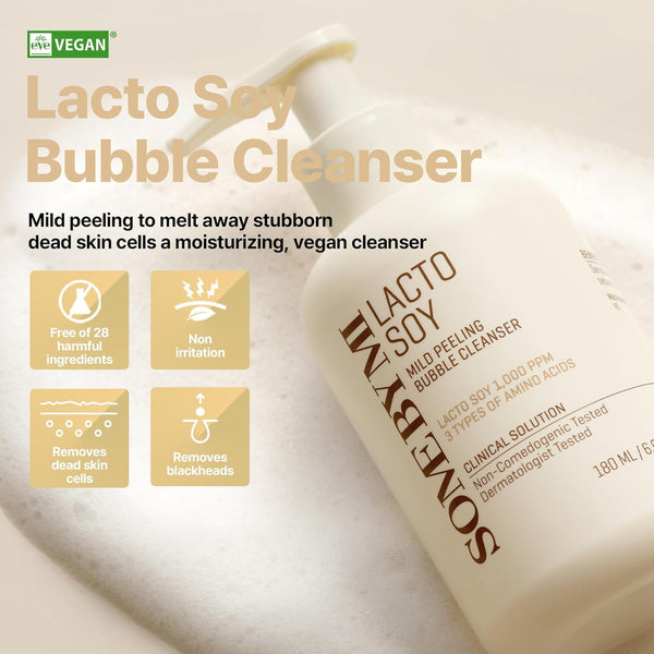 Some By Mi Lacto Soy Mild Peeling Bubble Cleanser (180ml)