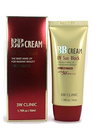 3W CLINIC BB CREAM UV SUN BLOCK 50ML