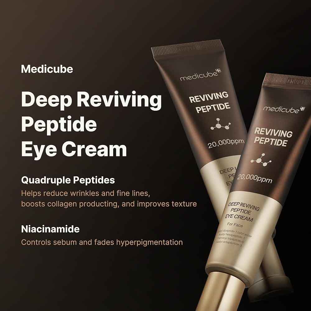 Medicube Deep Lifting Peptide Eye Cream 30 ml | Korean Peptide Eye Cream | Intensive Moisturizing & Firming Care for Smooth, Well‑Conditioned Eye Area