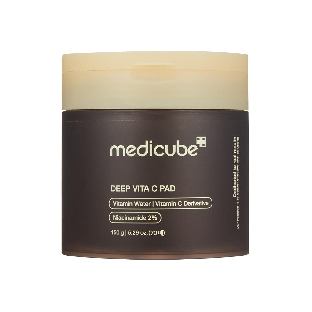 medicube Deep Vita C Facial Pads, Vitamin C Toner Pads for Uneven Skin Tone, 500,000PPM of vitamin water & 3 types of vitamin, Hydrating & Resurfacing