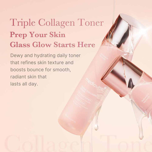 Medicube Triple Collagen Toner 140ml | Korean Hydrating Facial Toner | Daily Conditioning Care for Smooth, Moisturized Skin
