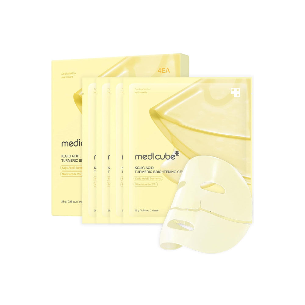 medicube Kojic Acid Turmeric Brightening Gel Mask 28G Sheet 1Box - 4PCS
