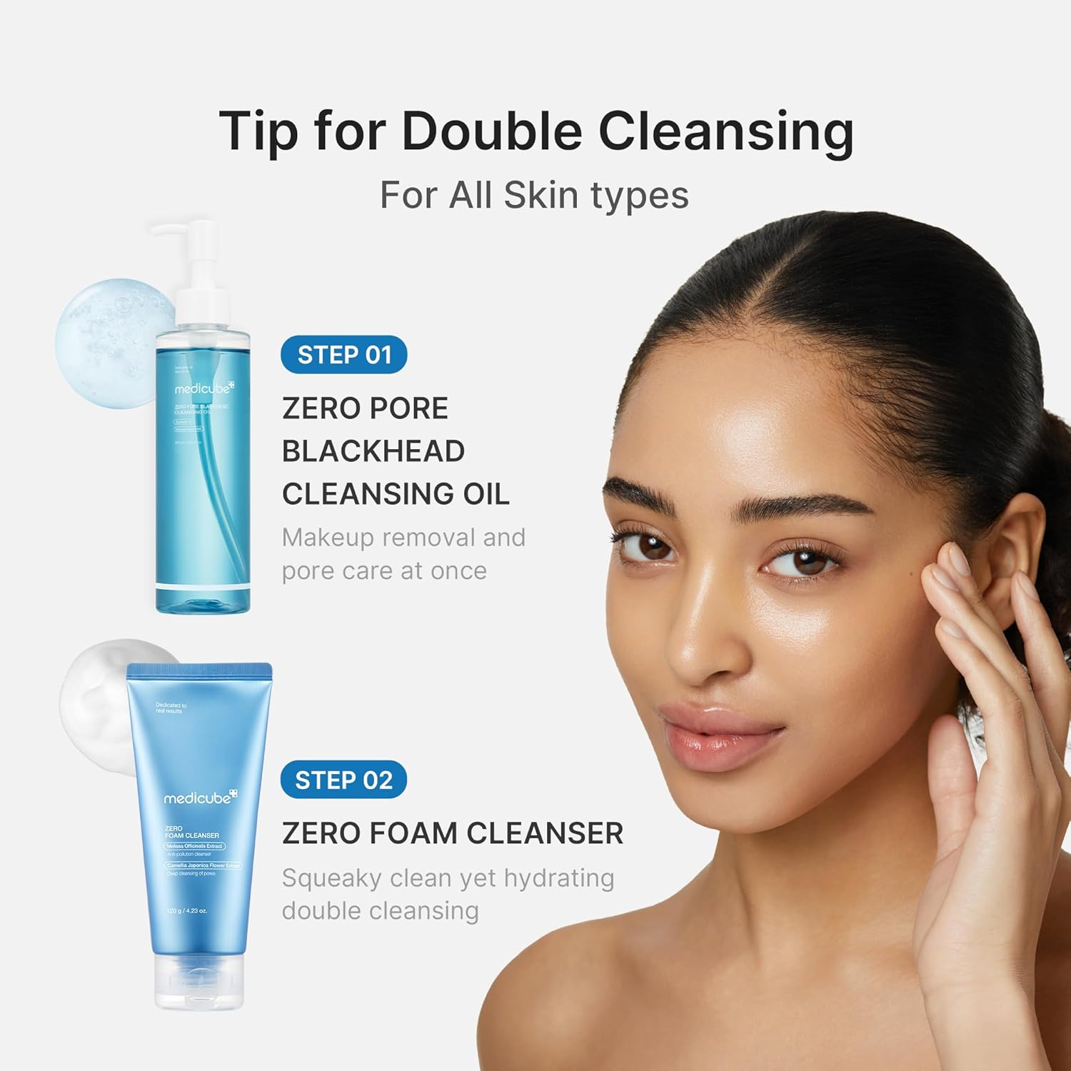 medicube Zero Pore Blackhead Cleansing Oil | Makeup Remover for all skin types, Daily Moisture Facial Cleanser, Low-Irritation | Korean Skin Care 205ml