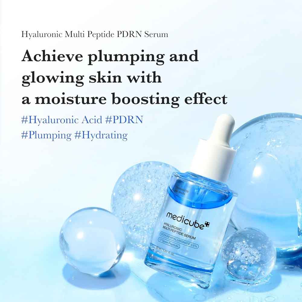 Medicube Hyaluronic Multi Peptide Serum 30ml - Serum for Glowing and Soothing - Facial Serum for All Skin Type