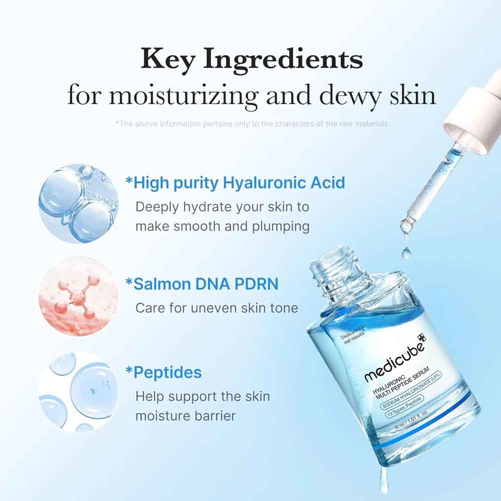 Medicube Hyaluronic Multi Peptide Serum 30ml - Serum for Glowing and Soothing - Facial Serum for All Skin Type