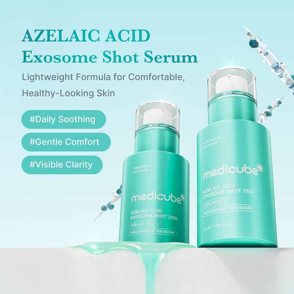 medicube Azelaic Acid Exosome Shot Serum 2000 – Calm Redness due to Dryness while Refining Uneven Texture | Use for After Spot Care, with Azelaic Acid, Niacinamide