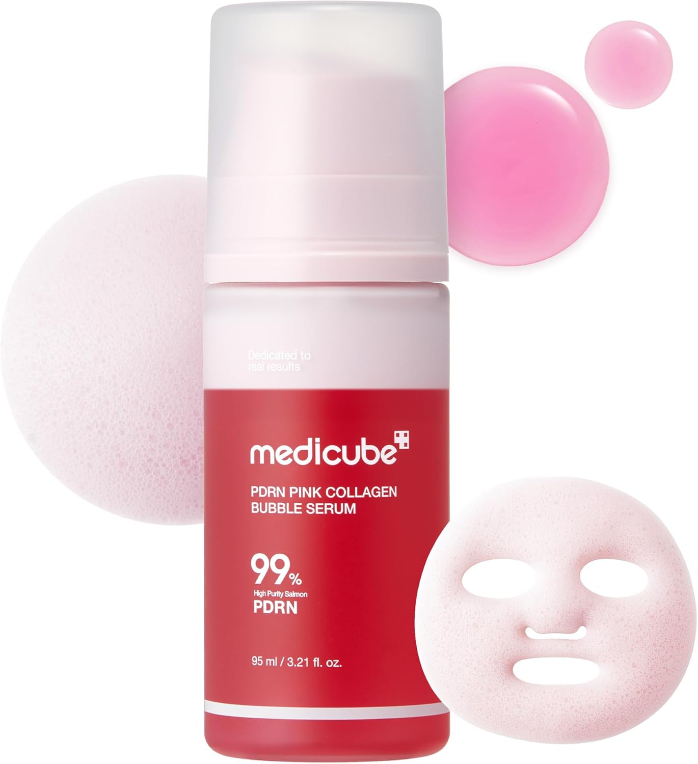 medicube PDRN Pink Collagen Bubble Serum  95ml | Bubble-to-Glow Firming Serum
