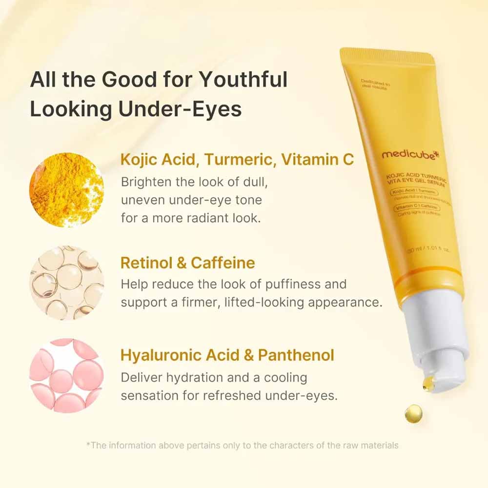 Medicube Kojic Acid Turmeric Vita Eye Gel Serum 30ml