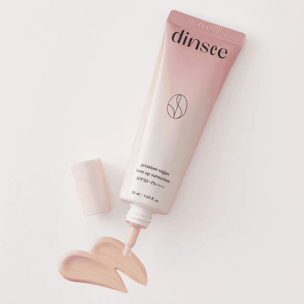 DINSEE Premium vegan Tone up Suncreen spf50+PA++++50ml PINK