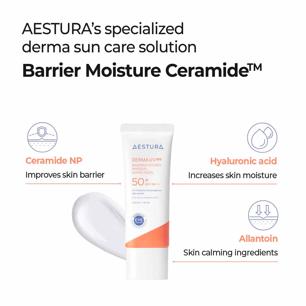 AESTURA Derma UV 365 Red Calming Tone-Up Sunscreen SPF50+ PA++++ 40ml