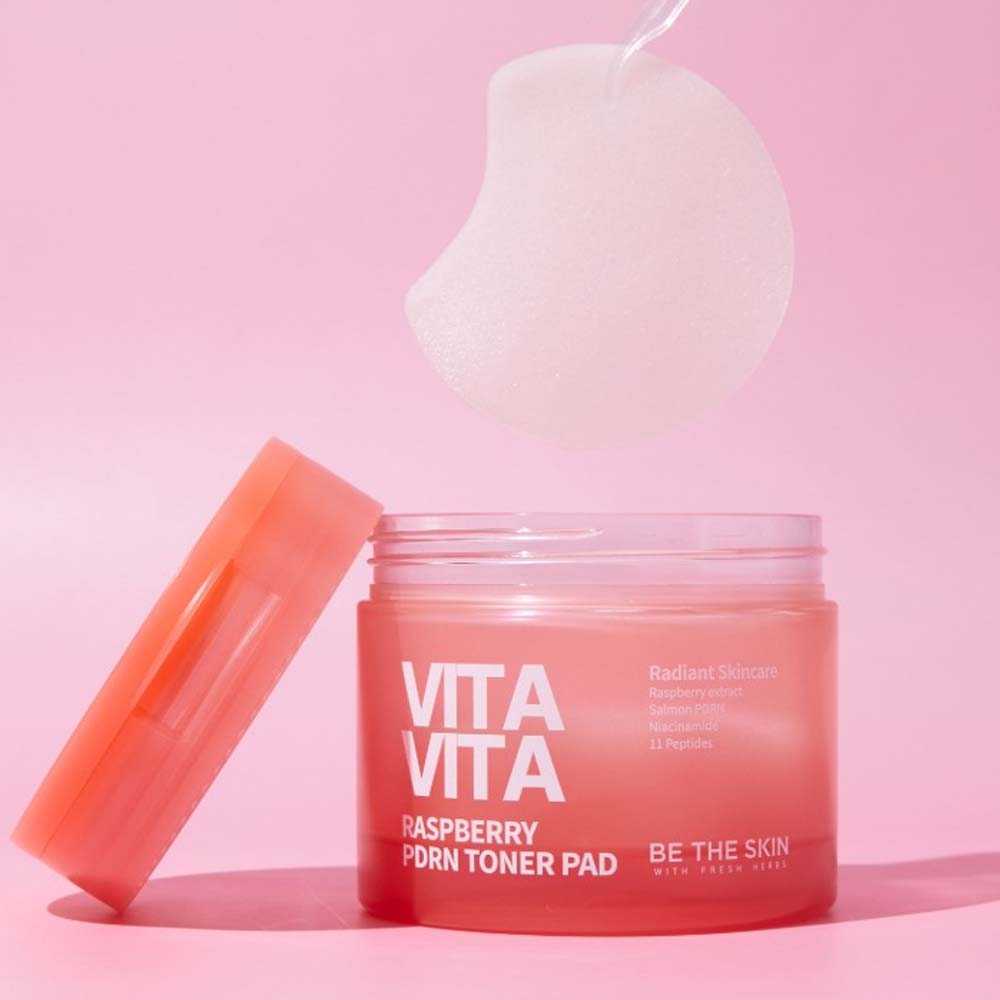 BE THE SKIN Vita Raspberry PDRN Cotton Pads 60PCS