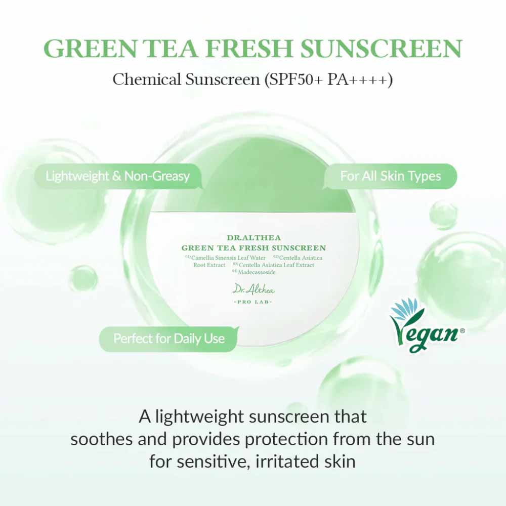 Dr.Althea – Green Tea Fresh Sunscreen, SPF50+ PA++++, 45ML