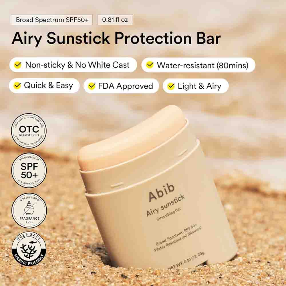 Abib Airy Sunstick Smoothing Bar SPF50+ PA++++ 23g