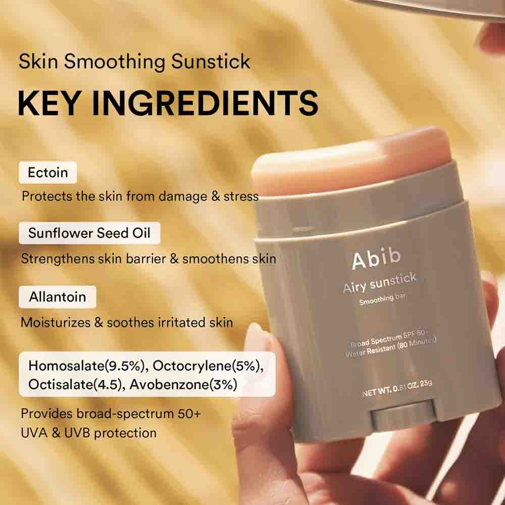 Abib Airy Sunstick Smoothing Bar SPF50+ PA++++ 23g