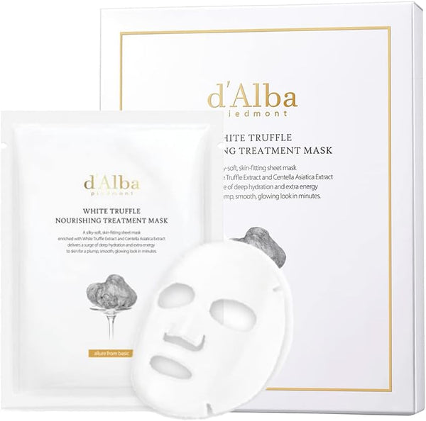 d'Alba White Truffle Nourishing Sheet Mask – Deep Hydration Vegan Korean Skincare for Dry & Tired Skin