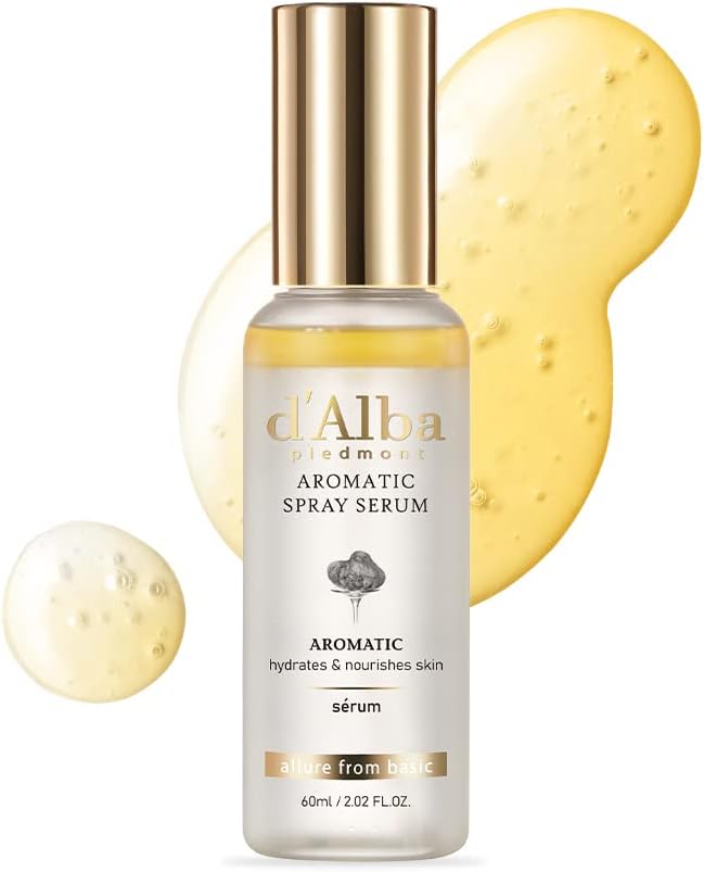 d’Alba White Truffle Aromatic First Spray Serum 60ml – Hydrating Glow Mist & Setting Spray for Radiant Skin
