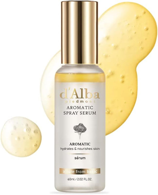 d’Alba White Truffle Aromatic First Spray Serum 60ml – Hydrating Glow Mist & Setting Spray for Radiant Skin