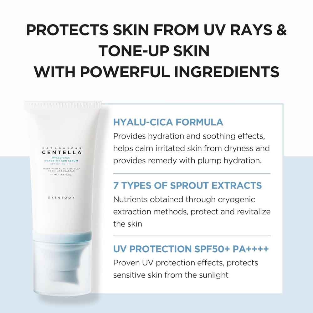 SKIN1004 Madagascar Centella Hyalu-Cica Water-Fit Sun Serum SPF50+PA++++50ml