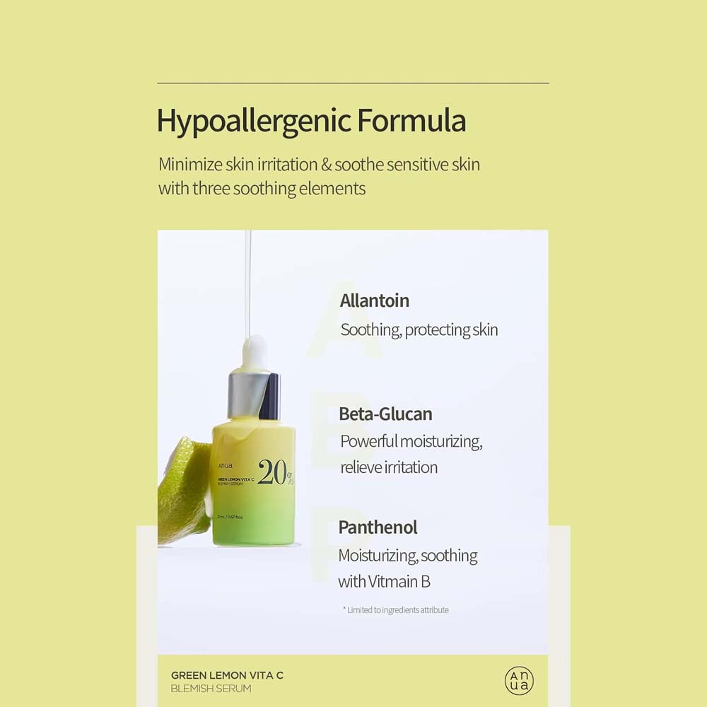 Anua Green Lemon Vita c Blemish Serum 20G