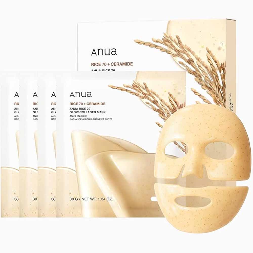 ANUA Rice 70 Glow Collagen Mask 38G ( 4AE )