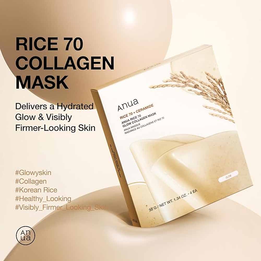 ANUA Rice 70 Glow Collagen Mask 38G ( 4AE )