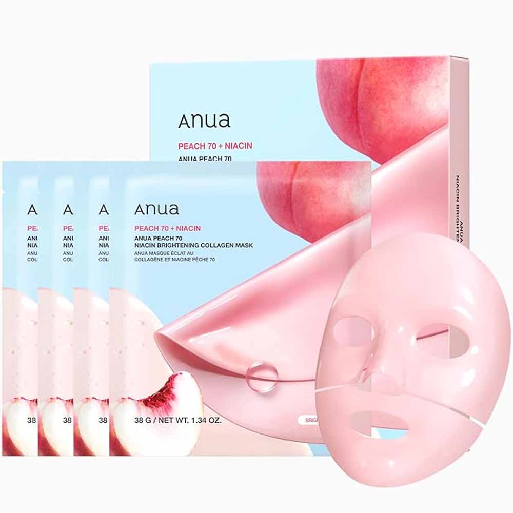 ANUA Peach 70 Niacin Brightening Collagen Mask ( 4EA )